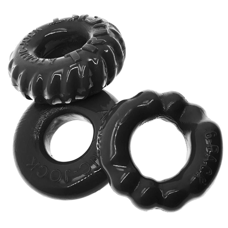 Load image into Gallery viewer, Oxballs Bonemaker Cock Ring Kit 3 Pack Black
