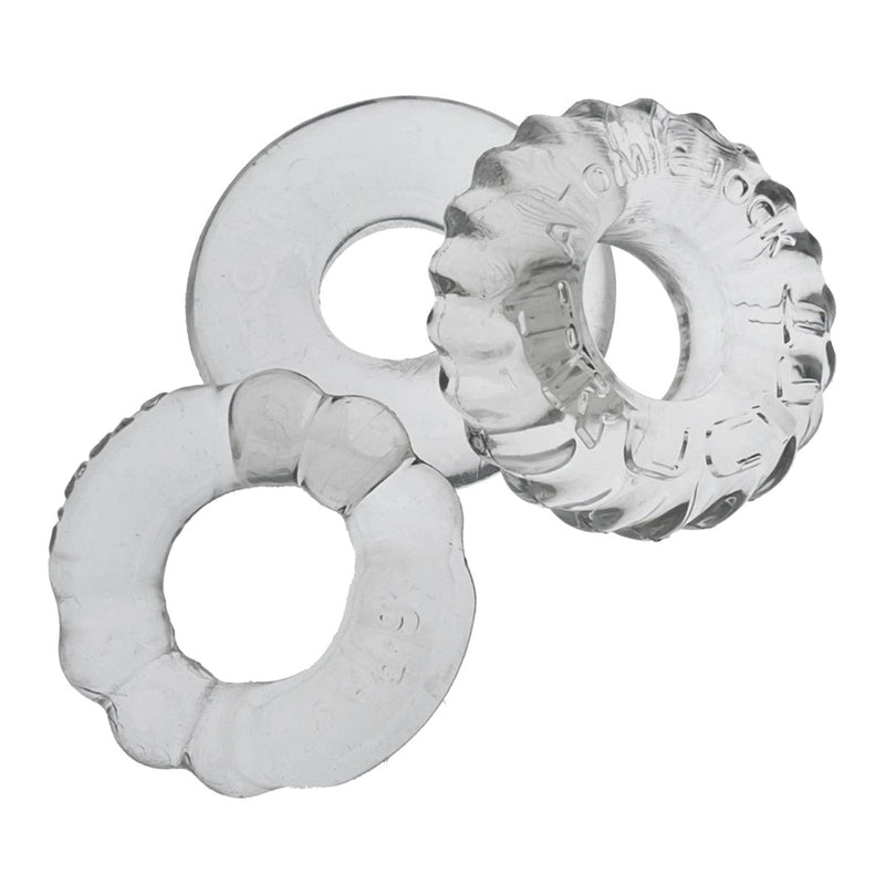 Load image into Gallery viewer, Oxballs Bonemaker Cock Ring Kit 3 Pack Clear
