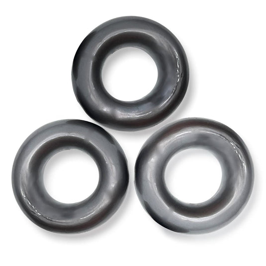 Oxballs Fat Willy Jumbo Cock Rings 3 Pack Steel