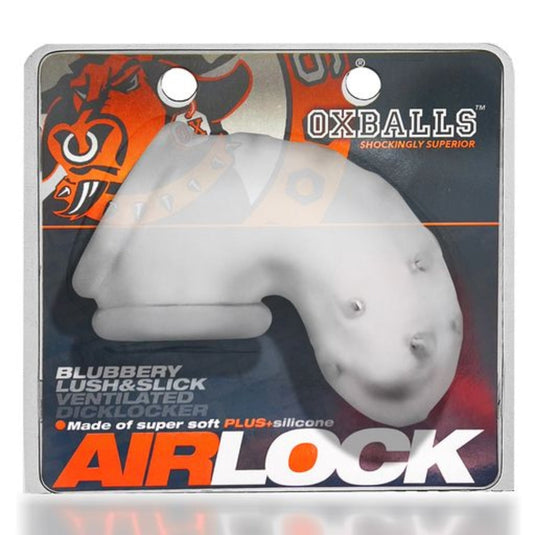 Oxballs Airlock Air Lite Vented Chastity Cage Clear Ice