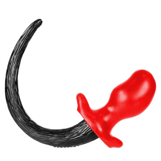 Prowler RED By Oxballs PUPTAIL Butt Plug Red Black Small - Simply Pleasure