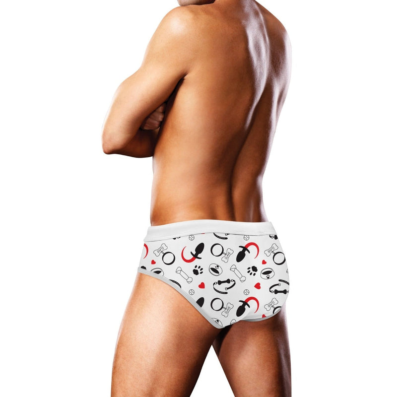 Load image into Gallery viewer, Prowler Swim Brief Puppie Print White Black Red
