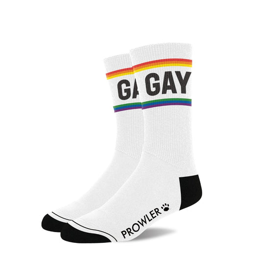 Prowler Gay Socks White Rainbow