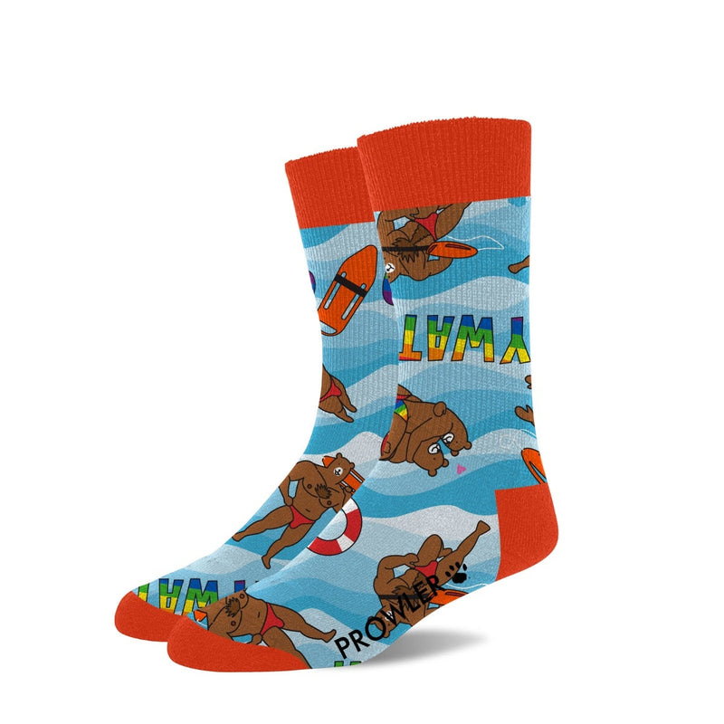 Load image into Gallery viewer, Prowler Gaywatch Bears Socks Orange Blue
