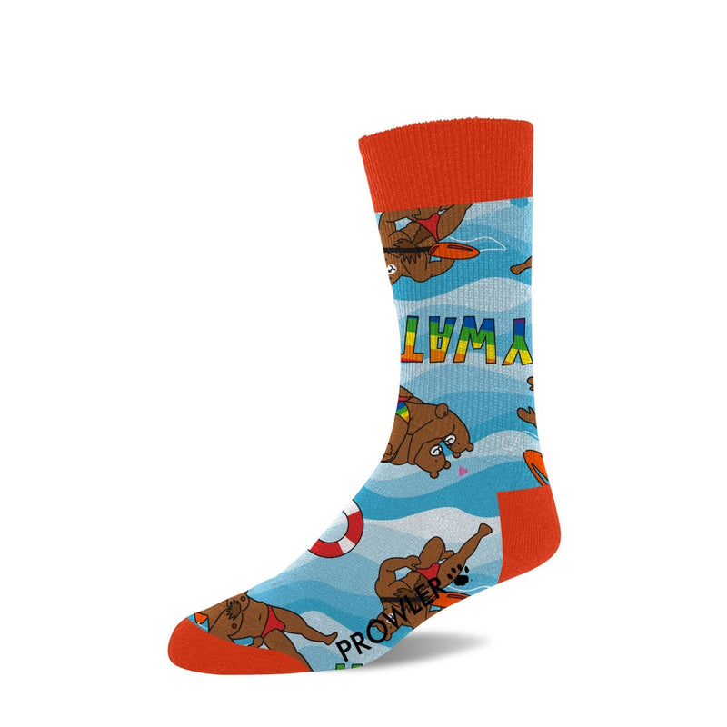 Load image into Gallery viewer, Prowler Gaywatch Bears Socks Orange Blue
