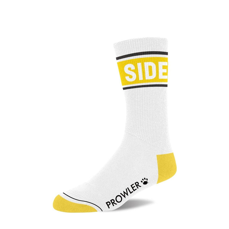 Load image into Gallery viewer, Prowler Side Socks White Yellow
