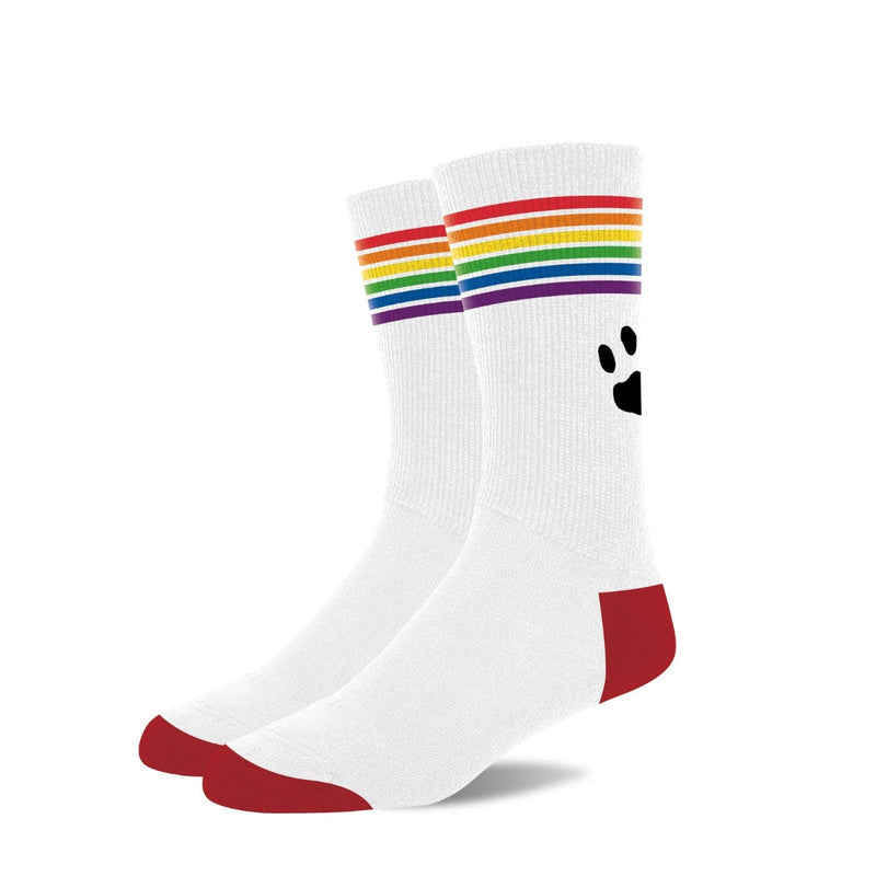 Load image into Gallery viewer, Prowler Pride Socks White Rainbow
