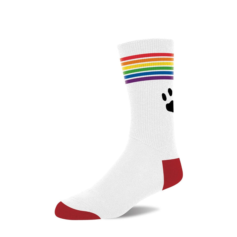 Load image into Gallery viewer, Prowler Pride Socks White Rainbow

