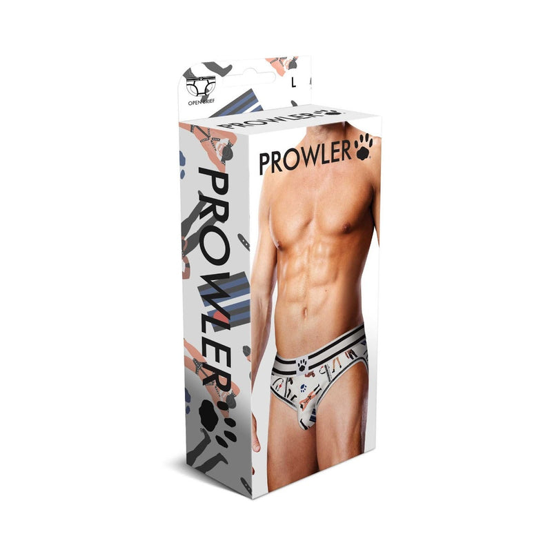 Load image into Gallery viewer, Prowler Leather Pride Backless Brief Black White
