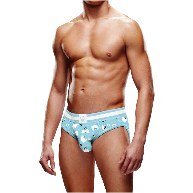 Load image into Gallery viewer, Prowler Winter Animals Backless Brief Blue White
