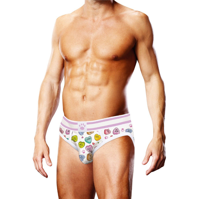 Prowler Candy Hearts Brief White Pink