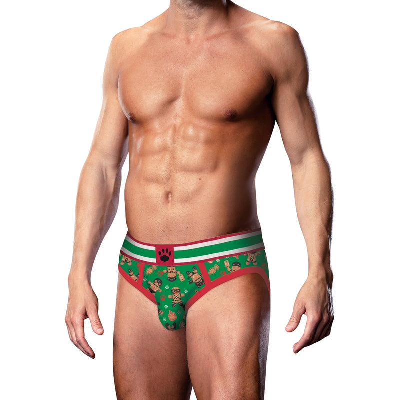 Load image into Gallery viewer, Prowler Gingerbread Brief Green Red
