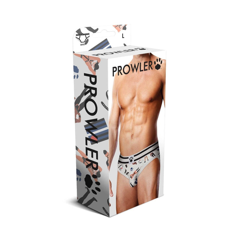 Load image into Gallery viewer, Prowler Leather Pride Brief Black White
