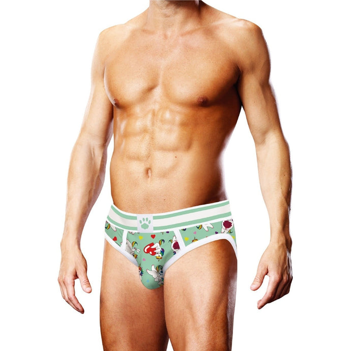 Prowler Unicorn Hearts Brief Green White