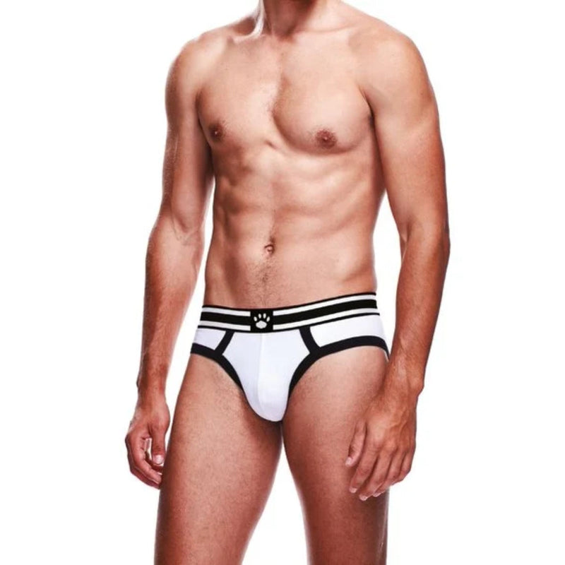 Load image into Gallery viewer, Prowler Brief White Black
