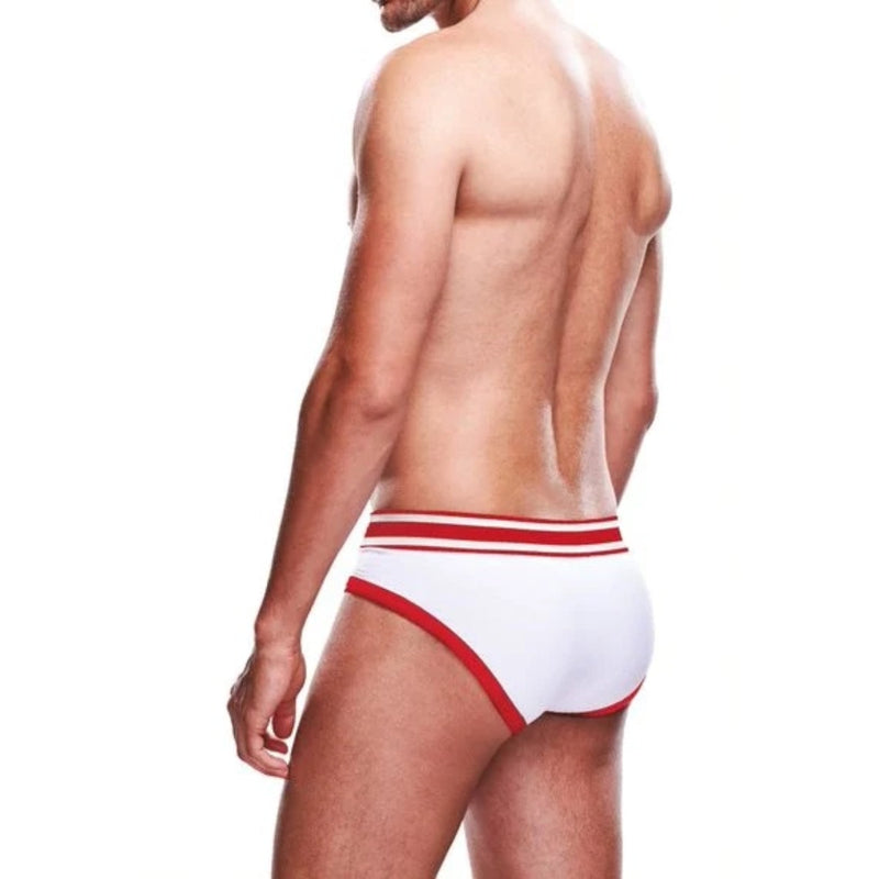 Load image into Gallery viewer, Prowler Brief White Red
