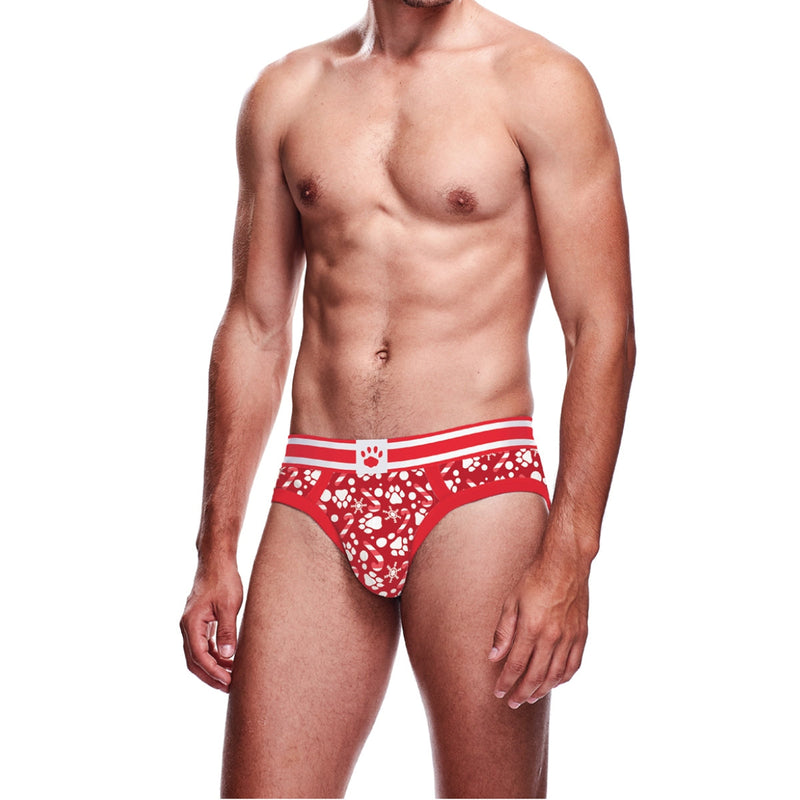 Load image into Gallery viewer, Prowler Christmas Paws Brief Red

