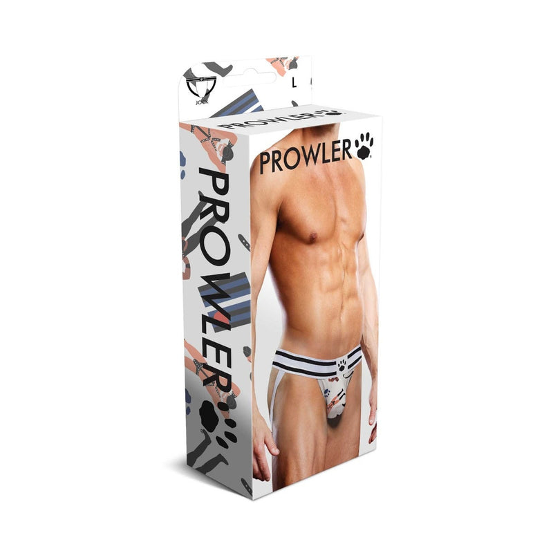 Load image into Gallery viewer, Prowler Leather Pride Jock Strap Black White
