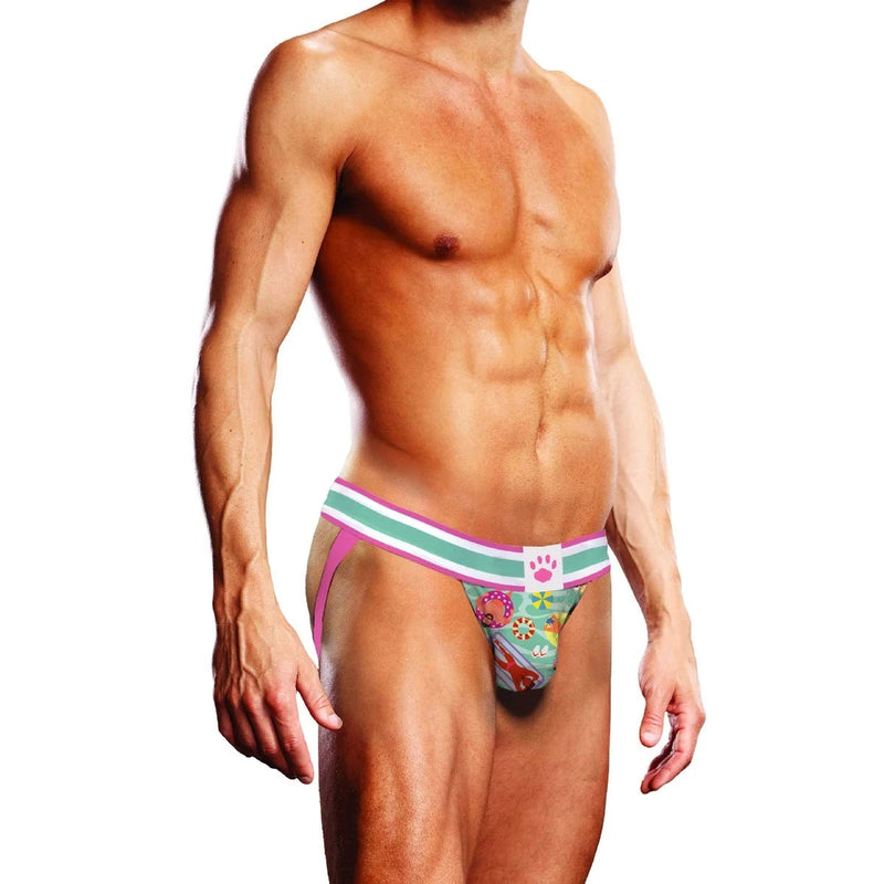 Load image into Gallery viewer, Prowler Swimming Jock Strap Green Pink
