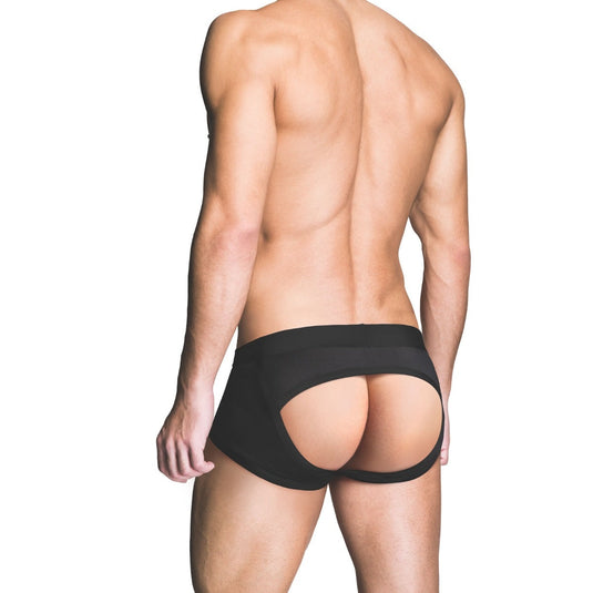 Prowler RED Ass-less Trunk Black - Simply Pleasure