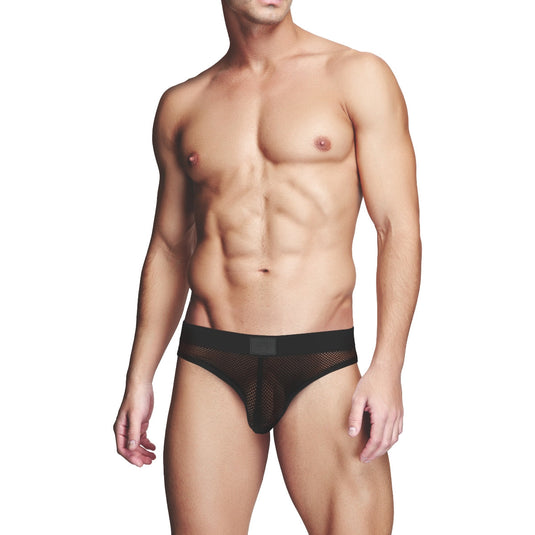 Prowler RED Fishnet Ass-less Brief Black - Simply Pleasure