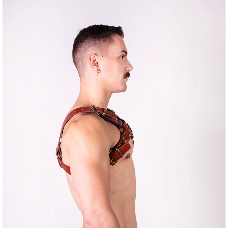 Load image into Gallery viewer, Prowler RED Leather Butch Harness Brown
