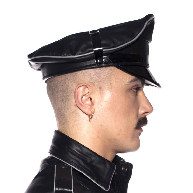 Load image into Gallery viewer, Prowler RED Leather Military Cap Black Grey
