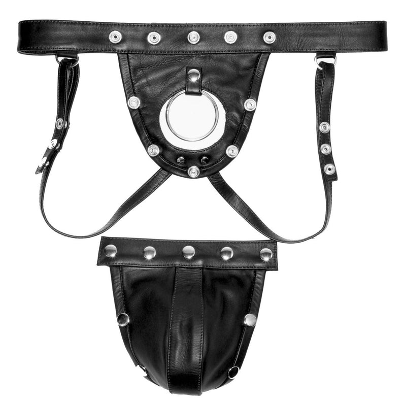 Load image into Gallery viewer, Prowler RED Leather Harness Jock Strap Black
