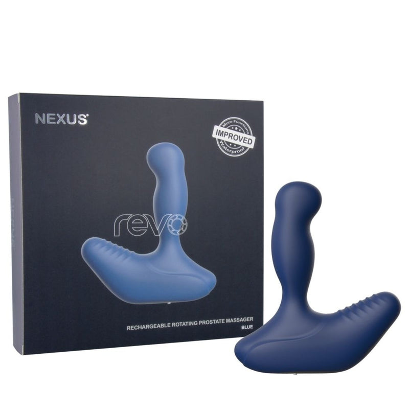Load image into Gallery viewer, Nexus Revo Rechargeable Rotating Prostate Massager Blue

