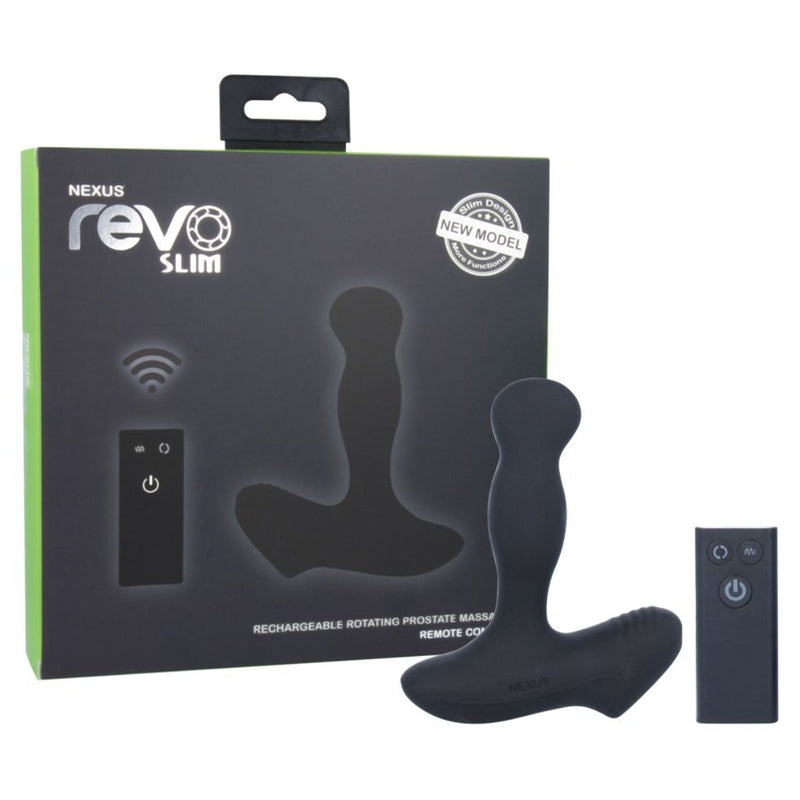 Load image into Gallery viewer, Nexus Revo Slim Rechargeable Rotating Prostate Massager Black
