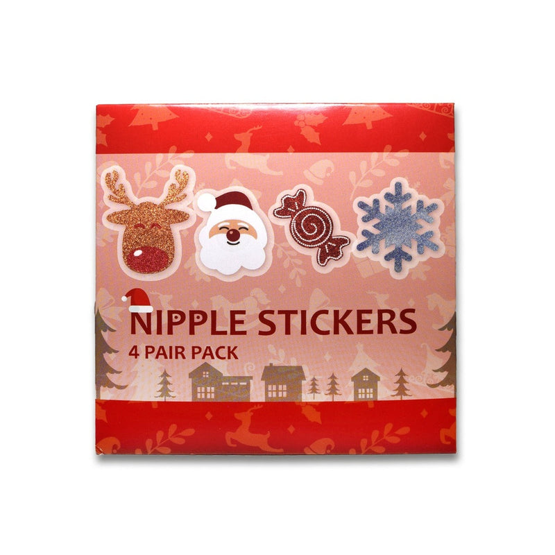 Load image into Gallery viewer, ABS Festive Christmas Nipple Sticker Set 4 Pack
