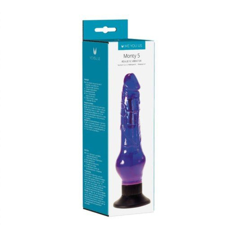 Load image into Gallery viewer, Me You Us Monty 5 Realistic Vibrator Purple 5 Inch

