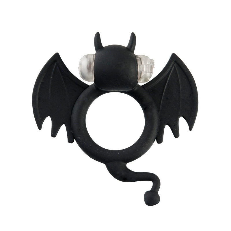 Load image into Gallery viewer, S-Line Bad Bat Vibrating Silicone Cock Ring Black
