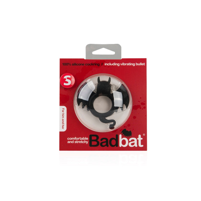Load image into Gallery viewer, S-Line Bad Bat Vibrating Silicone Cock Ring Black
