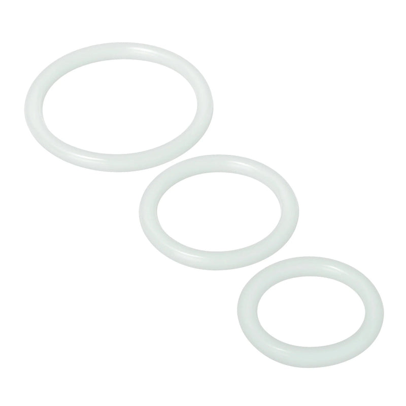 Load image into Gallery viewer, Trinity For Men Cock Ring 3 Pack Silicone Clear
