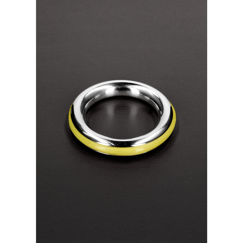 Load image into Gallery viewer, Shots Steel Cazzo Tensions Stainless Steel Cock Ring Yellow 1.6 Inch
