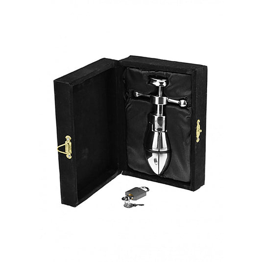 Shots Steel The Ultimate Ass Lock Expander Butt Plug Silver