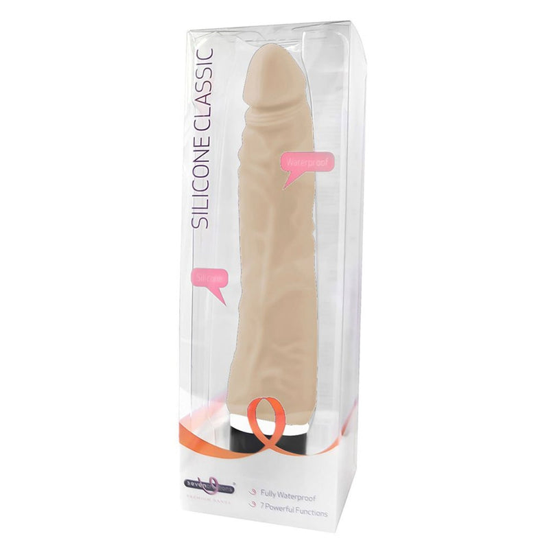 Load image into Gallery viewer, Seven Creations Classic Silicone Slim Vibrator Light Pink 7 Inch
