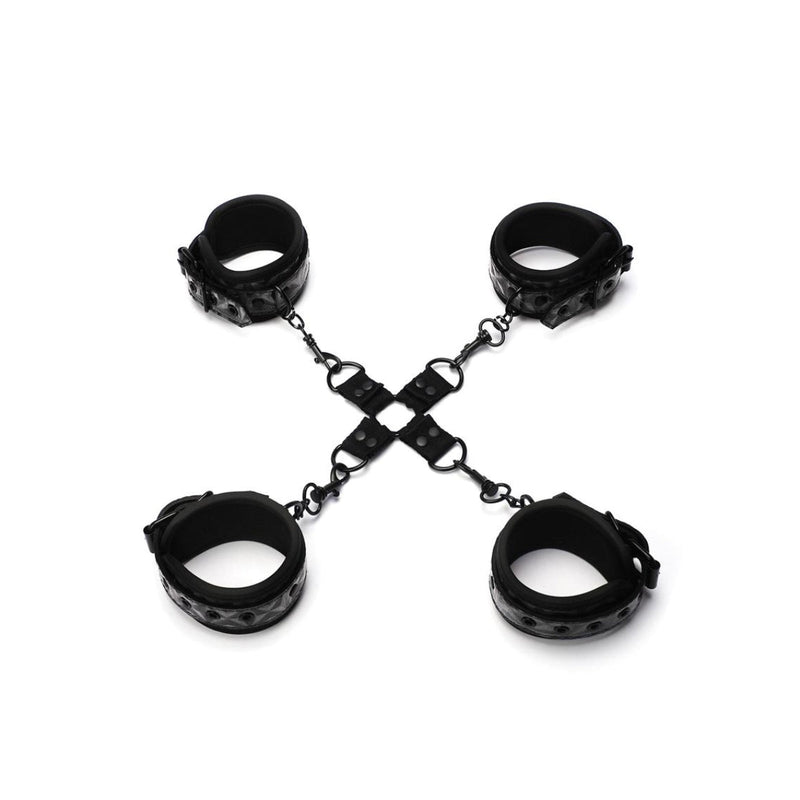 Load image into Gallery viewer, Whipsmart Diamond Collection Deluxe Hog Tie Bondage Kit Black
