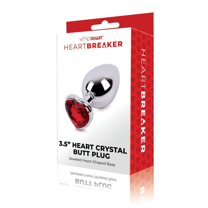 Load image into Gallery viewer, Whipsmart Heartbreaker Heart Crystal Metal Butt Plug Large 3.5 Inch
