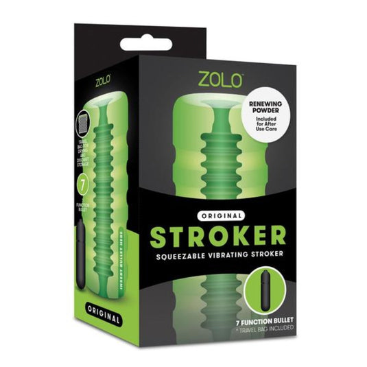 Zolo Original Squeezable Vibrating Stroker Masturbator Green