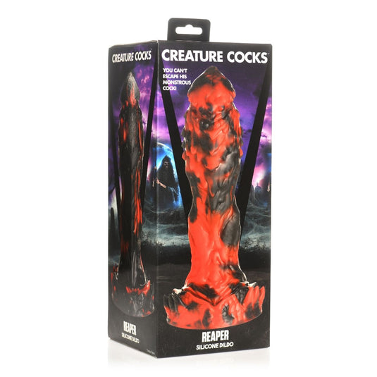 Creature Cocks Reaper Silicone Dildo Red Black  - Prowler UK - Gay Sex Toys