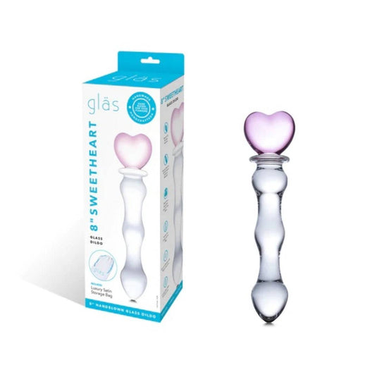 Glas Sweetheart Dildo Pink Clear 8 Inch  - Prowler UK - Gay Sex Toys