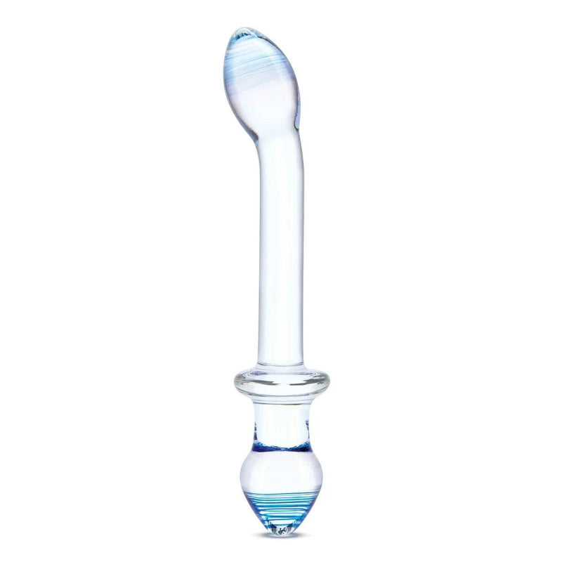 Load image into Gallery viewer, Glas Double Play Dual Ended Dildo Clear Blue 9.5 Inch - Simply Pleasure
