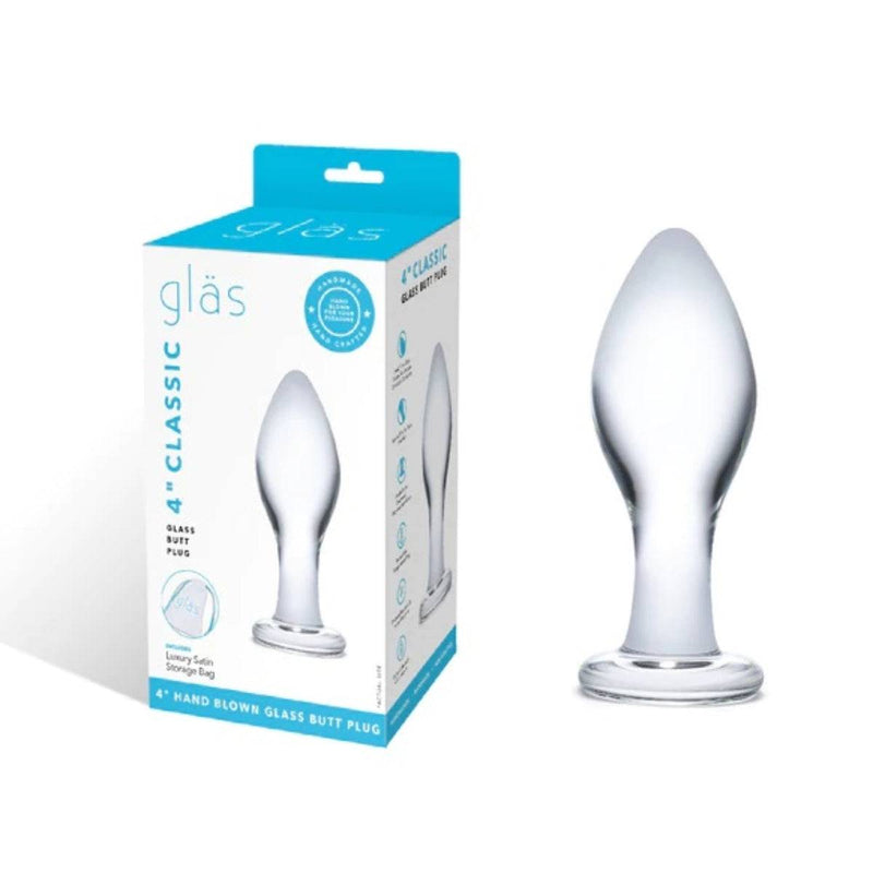 Load image into Gallery viewer, Glas Classic Butt Plug Clear 4 Inch - Simply Pleasure
