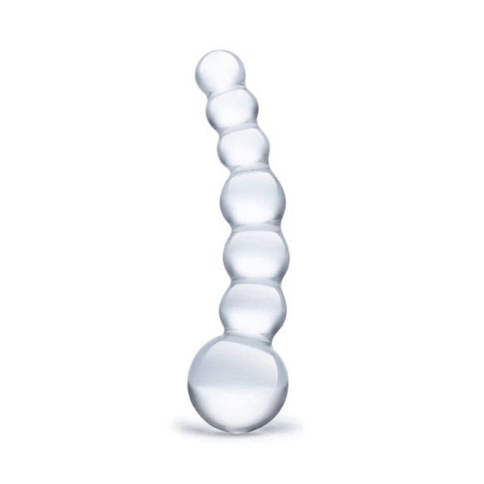 Glas Curved Glass Beaded Dildo Clear 5 Inch - Simply Pleasure