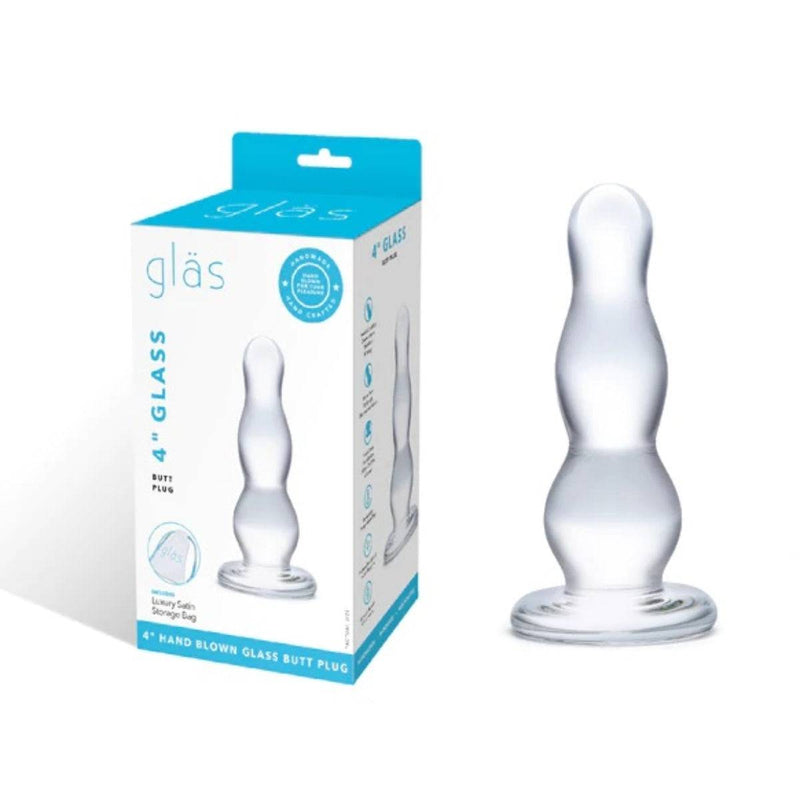 Load image into Gallery viewer, Glas Butt Plug Clear 4 Inch - Simply Pleasure
