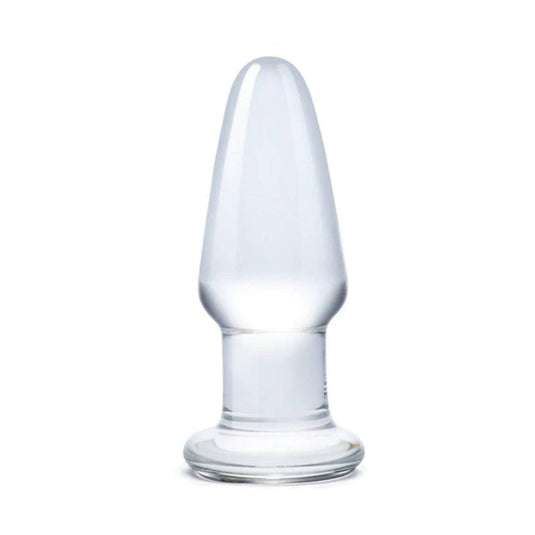Glas Butt Plug Clear 3.5 Inch - Simply Pleasure