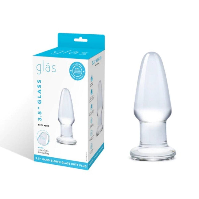 Load image into Gallery viewer, Glas Butt Plug Clear 3.5 Inch - Simply Pleasure
