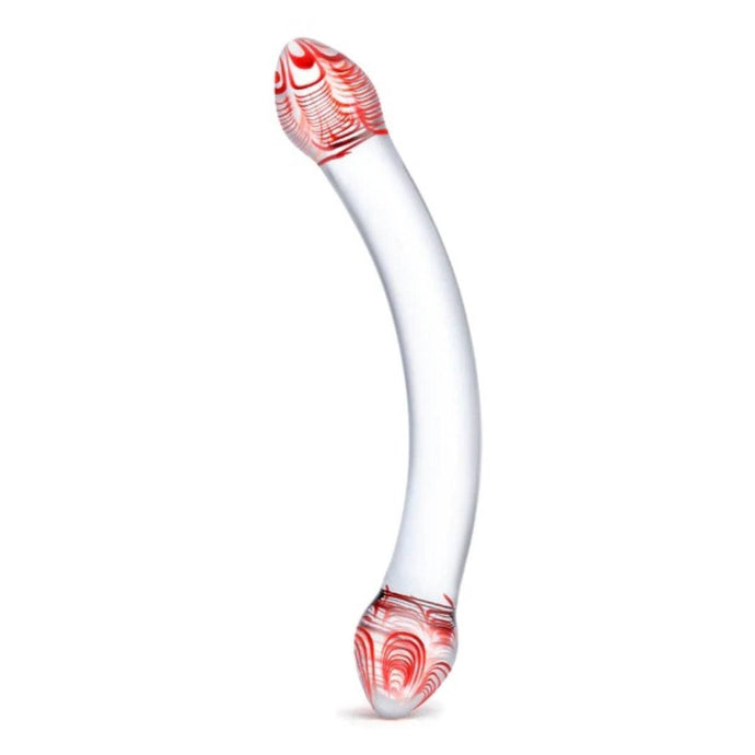 Glas Red Head Double Dildo Clear 8 Inch  - Prowler UK - Gay Sex Toys